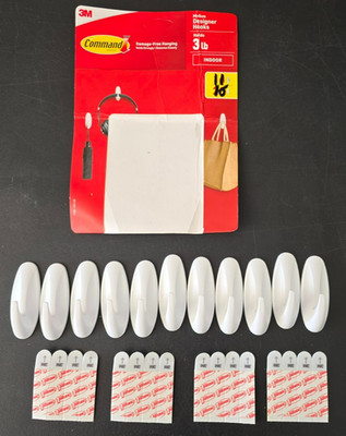 3M Command Medium Designer Hook for Damage-Free Hanging - 11 count