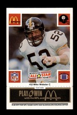 1986 McDonald's All-Star Team Mike Webster ##NNO Full Game Pieces: Week 2 Black/