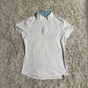 Child’s Large White RJ Classics Short Sleeve Horseback Riding Show Shirt