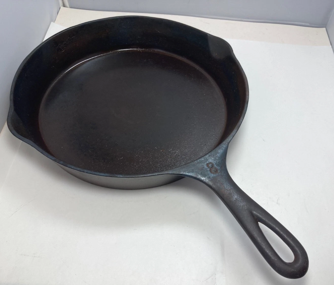 National Wagner Ware Sidney -O- No. 8 1358C Cast Iron Skillet Pan w/Heat Ring