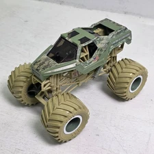 Spin Master Monster Jam Soldier Fortune Monster Camo Green Truck Army 1:24 EUC