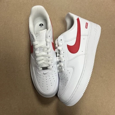 Nike Supreme x Air Force 1 Low Box Logo - Speed Red | eBay