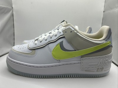 Nike Air Force 1 Shadow White Lemon Twist Shoes FB7582-100 Women s Sizes 7.5  