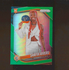 2025 Panini Prizm Green Prizm Variation Saniya Rivers #150 RC Sun