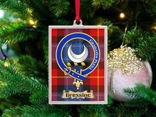 Burnside Clan Crest Ornament Scottish Silver Frame Keepsake