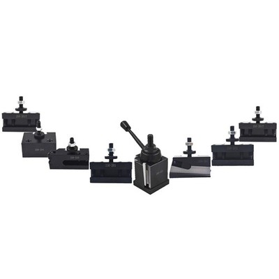 7 Pcs BXA 250-222 Wedge Type Tool Post Set For Lathe 10 - 15'' With Tool Holders
