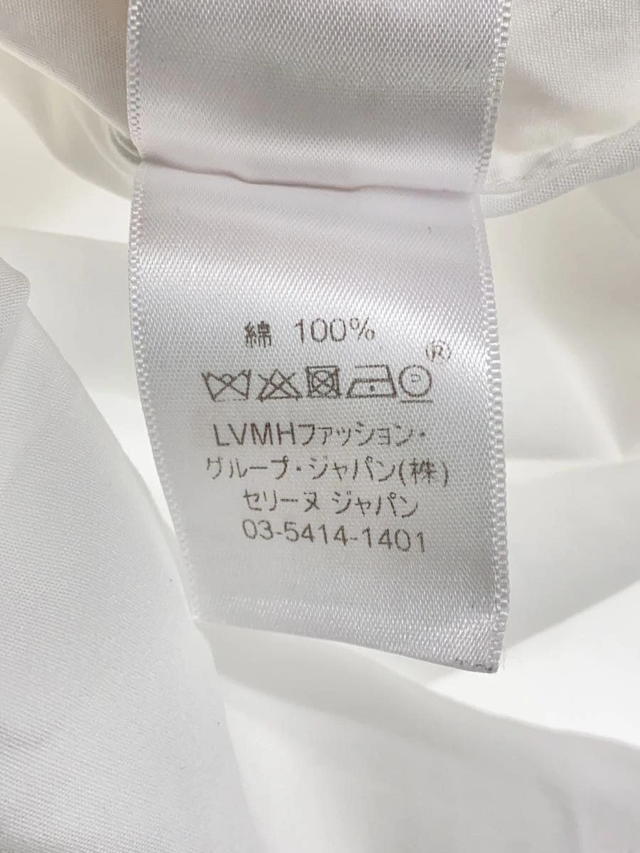 Abito CELINE altro manica lunga 34 cotone bianco tinta unita