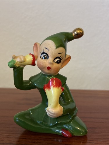 Vintage Josef Originals Pixie Elf Land of Make Believe Flower Phone