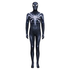 Black Spider-Man Suit Printed Jumpsuit Uniform Costume Cosplay Halloween