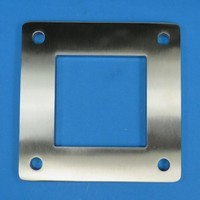 Edelstahl Ankerplatte 140 X 140 Innen 80X80 FüR Vierkant Rohr Quadratrohr V2A Va