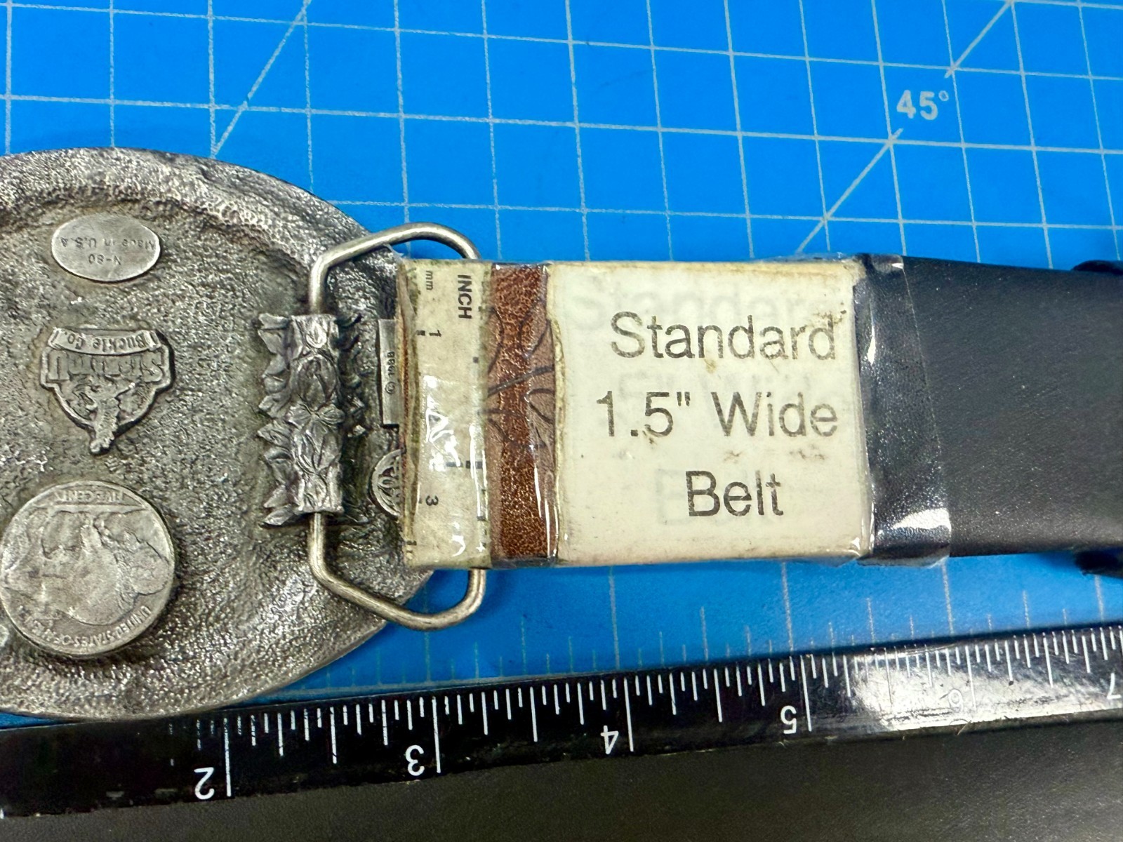 Indian Chief Head Coin Liberty 1937 Vintage 1988 Siskiyou Belt Buckle N-80