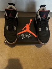Nike Air Jordan 4 Retro OG Mid Bred 2019 Black Red Grey, Size 10