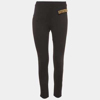 Class by Roberto Cavalli Leggings schwarz Gabardine Taschen M