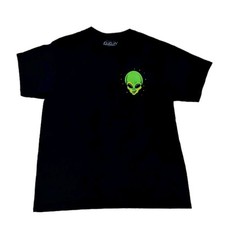 Pure Poison Alien Shirt Men's Large Black Take A Trip Double Sided Stoner Tee
