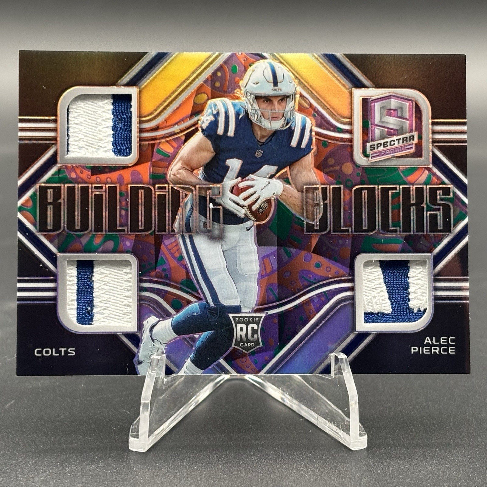 Alec Pierce Panini Spectra Building Blocks Memorabilia #BBLAPI Psychedelic