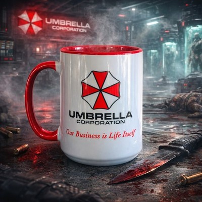 Umbrella Corporation Mug | Resident Evil Fan, Color Inside - 15oz