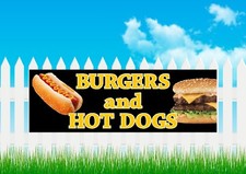 BURGERS AND HOT DOGS PVC Printed BANNER WATERPROOF OUTDOOR SIGN PVC
