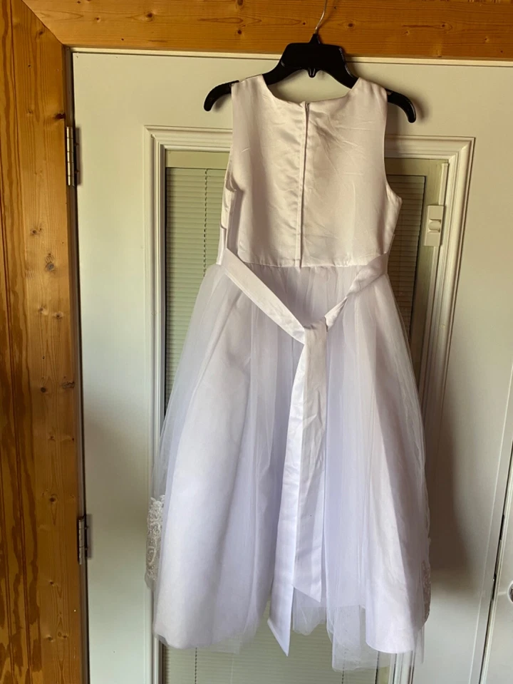 Girls white semi formal dress size 12 - Image 4 of 4