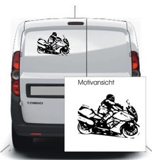 KFZ Aufkleber: Motorrad Rennmaschine Rennsport Autoaufkleber 