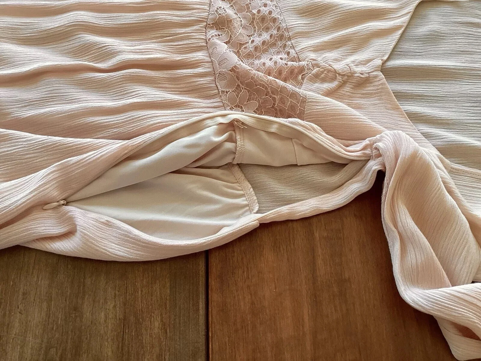 VETEMENTS Maxi abito manica lunga Promesa Boho contadino pizzo shabby chic casale piccolo