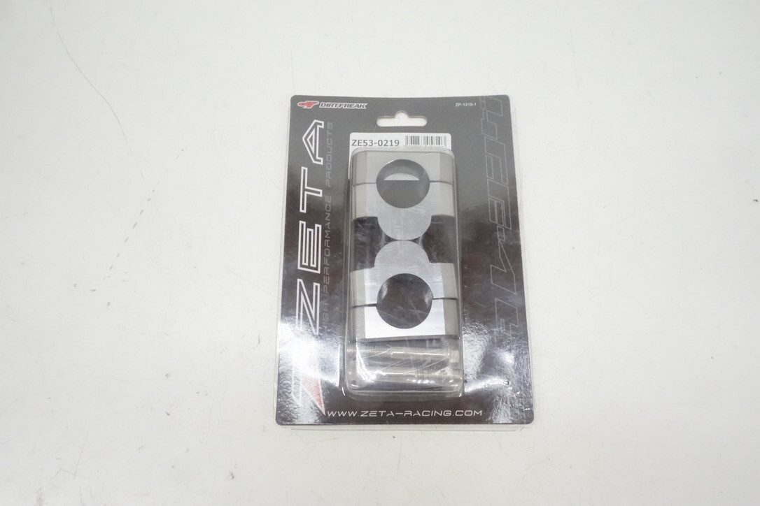 Zeta Racing SX Bar Rise Kit ZE53-0219 19mm Risers 1 1/8 Silver MX Motocross T2