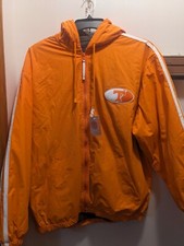 Tennessee Volunteers Men's Large Orange Full Zip Hooded Jacket With Pockets NWT