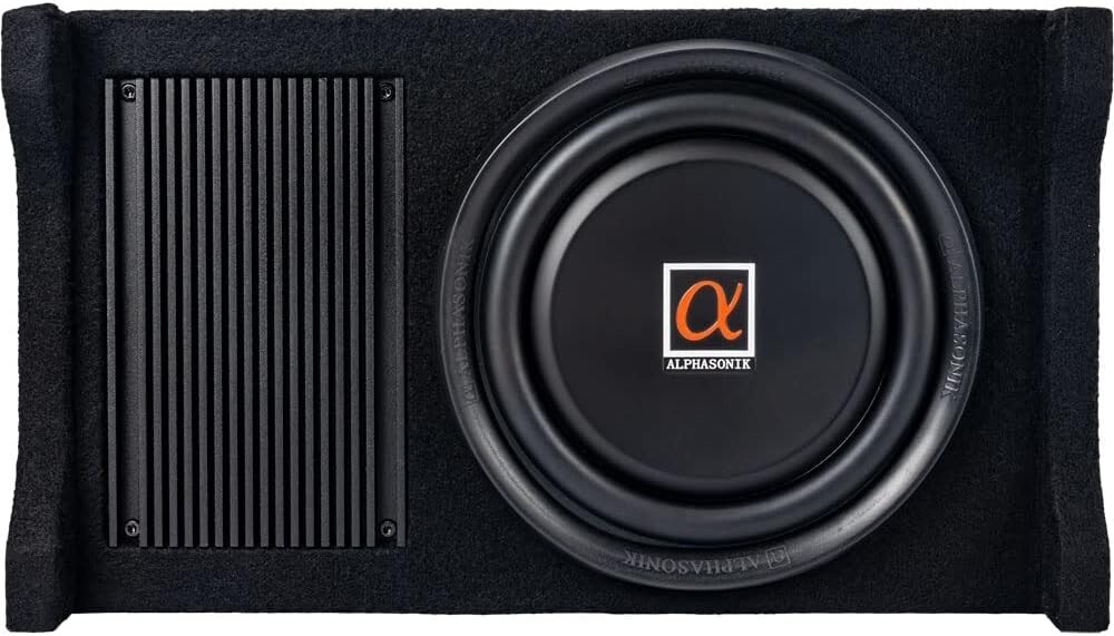 Alphasonik AS80A 8 600 Watts MAX Built-in Amplifier Down Fire Shallow Mount