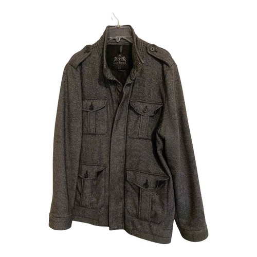 Express Gray Utility Cargo Jacket 4 
