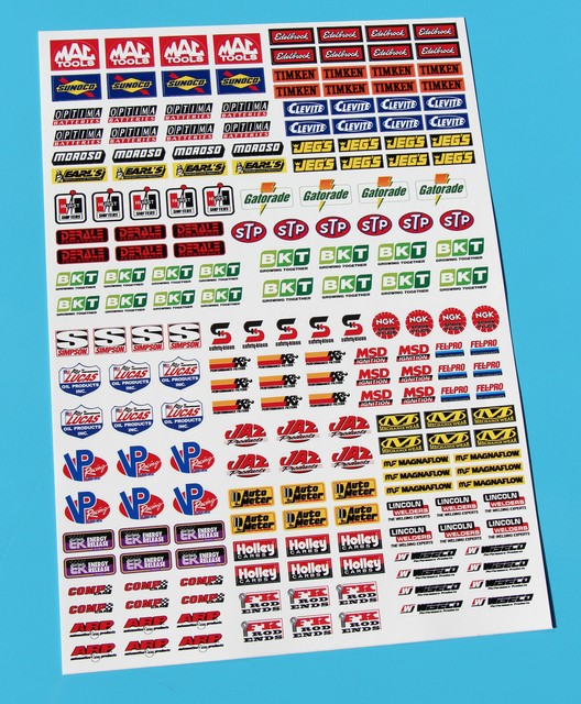 RC MONSTER TRUCK 10th 110 Radio Control scale Sponsor logo stickers