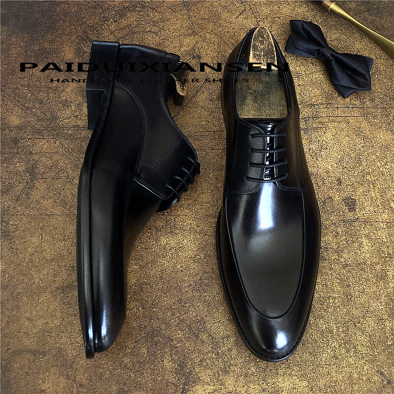 SAOLA Scarpe da sposo uomo inglesi stringate eleganti formali a punta vera pelle bovina taglia