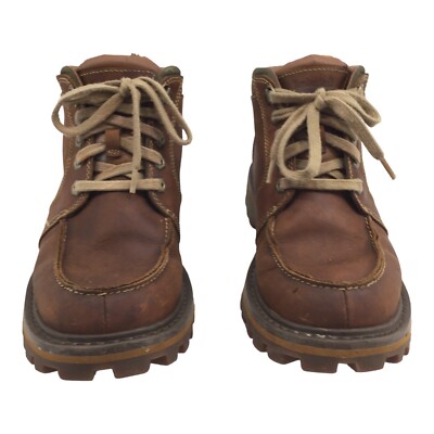 Timberland Mens Boots Sz 7 M Moc Toe Chukka Tan Brown  display picture 3