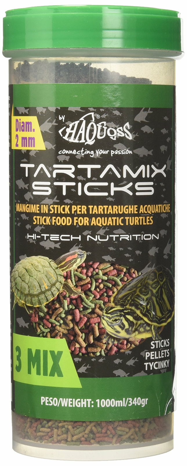 Haquoss Tartamix Sticks Mangime in Sticks Galleggianti per Tartarughe (f1T)