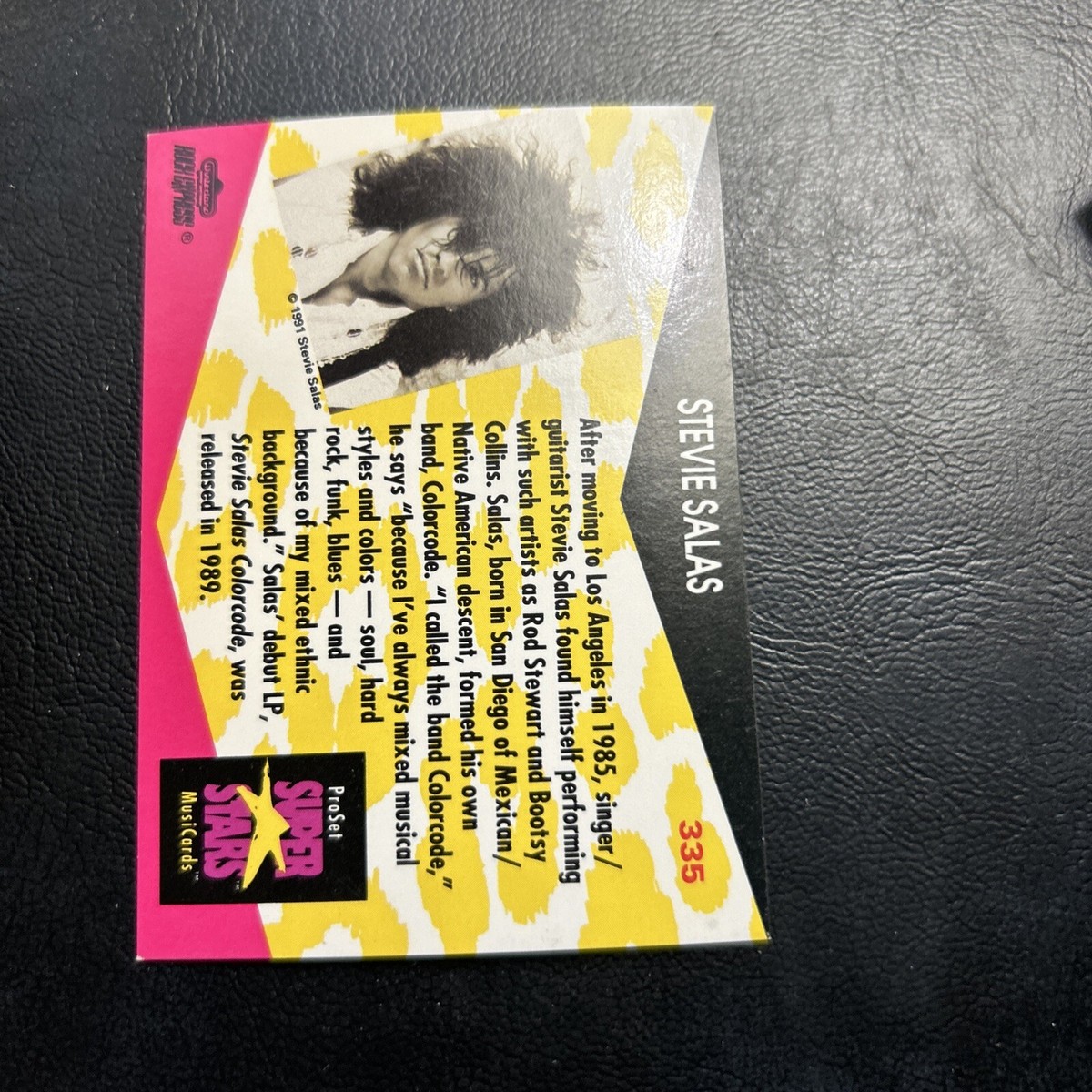 スティーヴィー・サラス Jb30 Pro Set Super Stars 1991 Music Cards #335 Stevie Salas