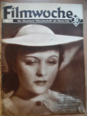 FILMWOCHE 18 - 5.5. 1937 (2) Pola Negri Carola Höhn Kitty Jantzen Leny Marenbach