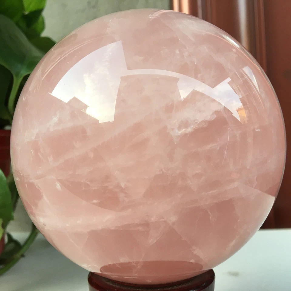 2010g Natural Pink Quartz Rose Quartz Ball Crystal Sphere Meditation Healing - image 3 of 4