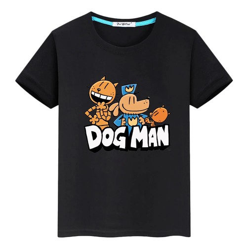 Dog Man Print t shirt Short Tops Anime Tees pride tshirt y2k one piece kids - Picture 12 of 27