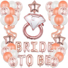 Bride To Be Balloons Hen Party Bachelorette Decoration Rose Gold Bridal Shower