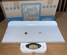 MCM Vintage Borg Gentle Touch Baby Infant Scale Nursery Baby Blue Decor Rare