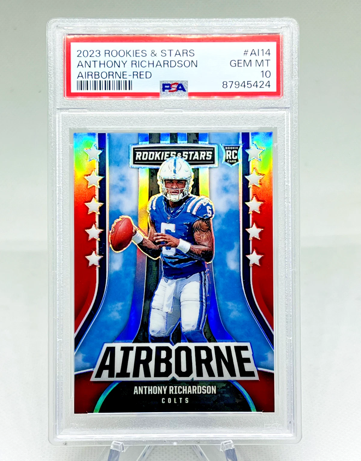 Anthony Richardson Panini Rookies & Stars Airborne #AI14 Red