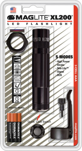 MagLite XL-200 Series Tac Pac 5 Signal Modes Black Aluminum LED Flashlight 66372 - Picture 1 of 1