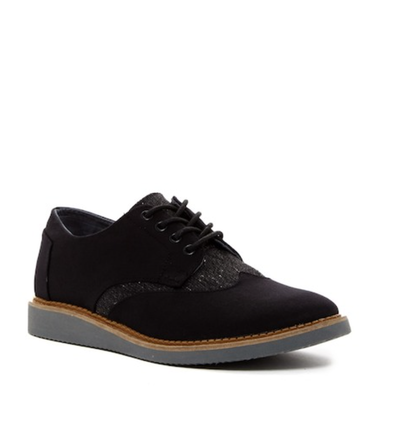 SAOLA NUOVO TOMS Brogue Derby Wingtips OXFORDS Classic Uomo Taglia 7.5 (Grigio) 8 (Nero)