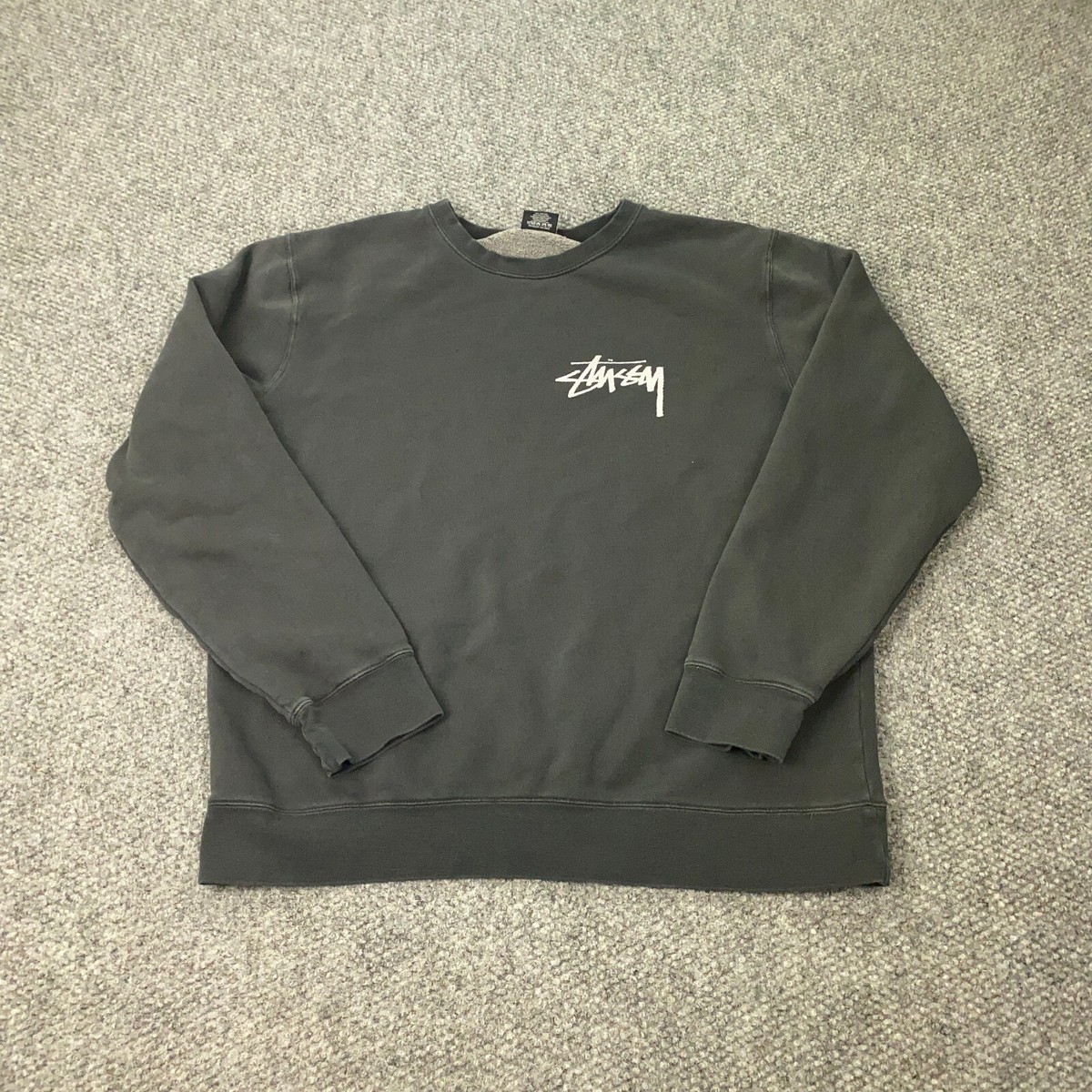 トップス stuusy stock logo sweat black XL Stussy Stock Logo Embroidered Hoodie - Black - 118475-0001