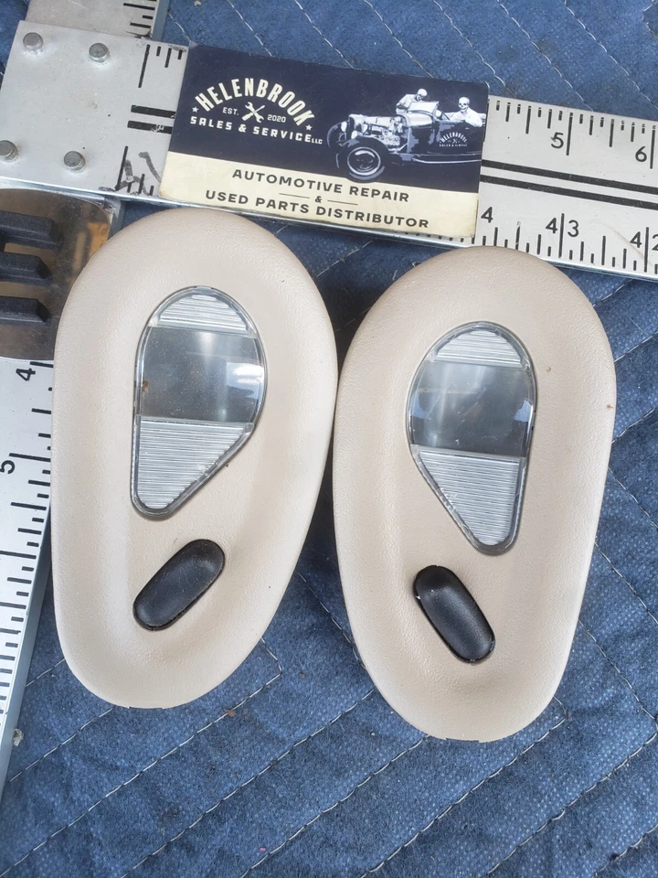 Par de luces de tocador mapa cúpula superior derecha y derecha Ford F150 1999-2003 OEM #1880CN Foto 3 de 4