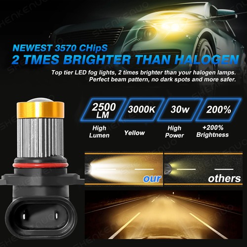 For 2015-2019 Subaru WRX STI 2pc Yellow 9005 LED DRL Daytime Running Light Bulbs - Picture 2 of 9
