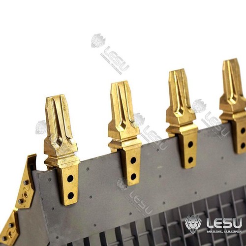 LESU Metal Grille Bucket for C374 1/14 Scale Hydraulic Excavator Brass Teeth - Picture 7 of 10