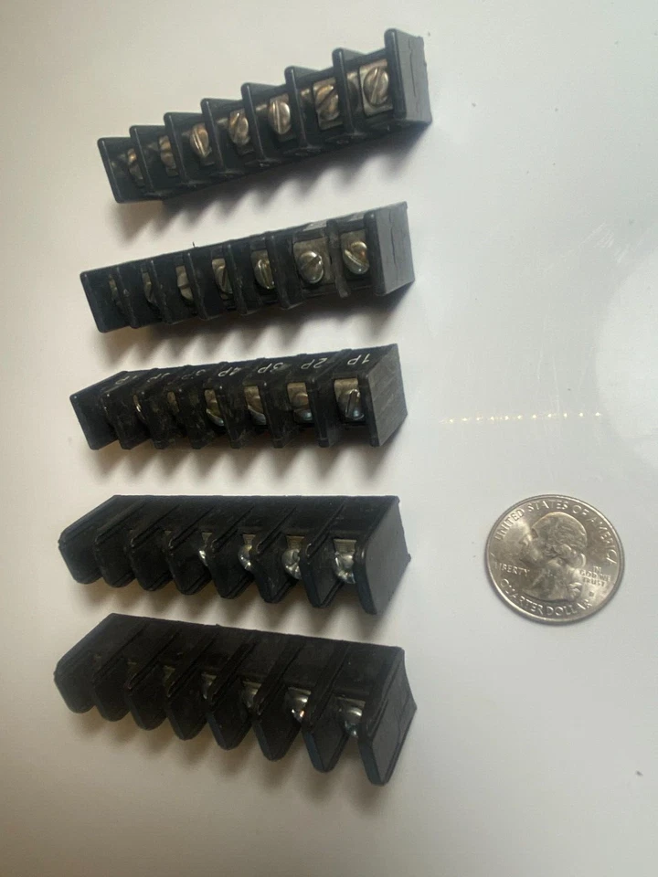 Terminal Strips Blocks PCB PC-Board (SET OF 5) 1-Row 7-Post Surface-Mnt #10 MAX - Image 3 of 4