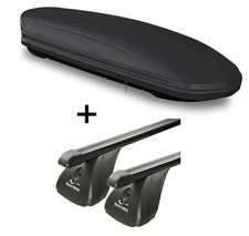 Dachbox MAA460L+Stahl Dachträger VDP für für Audi A3 Sportback 8V 5Türer ab 12