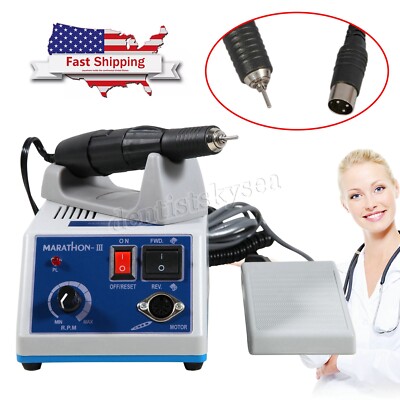 Dental Lab Marathon Electric Micromotor Polishing Unit / 35K rpm Motor Handpiece