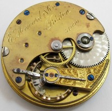 Pocket Watch E. Howard 16s Movement 15 jewels for parts fit HC case ser. 51090
