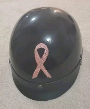 RODIA DOT Vented Black Motorcycle Helmet Size Small Breast Cancer Survivor